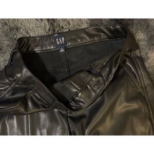 GAP Black Leather Balloon Pants
